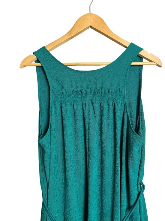 ATHLETA Women’s Echo Sleeveless Midi Dress Casual Ruched Stretch L - Picture 5 of 9